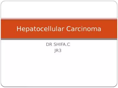 DR SHIFA.C JR3 Hepatocellular Carcinoma