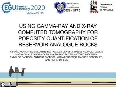 USING GAMMA-RAY AND X-RAY COMPUTED TOMOGRAPHY FOR POROSITY QUANTIFICATION OF RESERVOIR ANALOGUE ROC
