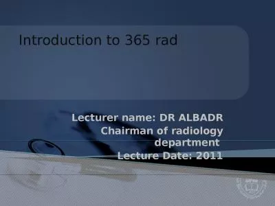 Lecturer name: DR ALBADR