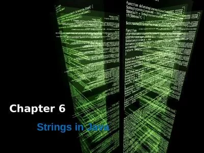 Strings in Java Chapter