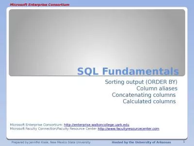 SQL Fundamentals Sorting output (ORDER BY)