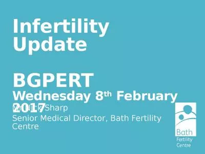 Infertility Update BGPERT