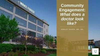 Community Engagement: What does a doctor look like?