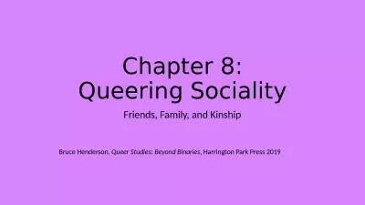 Chapter 8: Queering Sociality