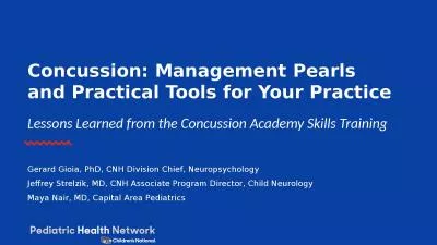 Concussion: Management Pearls and Practical Tools for Your Practice