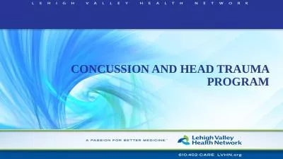 CONCUSSION AND HEAD TRAUMA PROGRAM