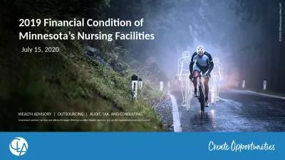 2019 Financial Condition of  Minnesota’s Nursing Facilities