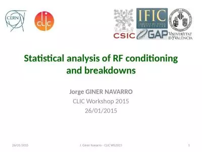 Statistical analysis of RF conditioning and breakdowns