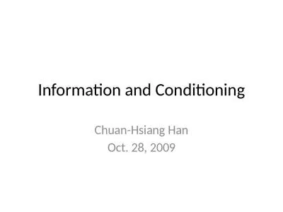Information and Conditioning