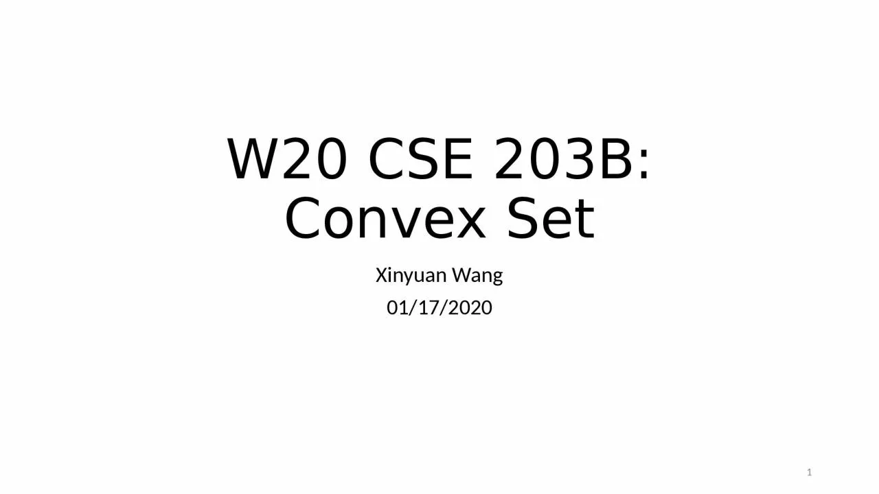 W20   CSE   203B: Convex Set