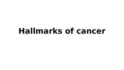 Hallmarks  of  cancer Hallmarks