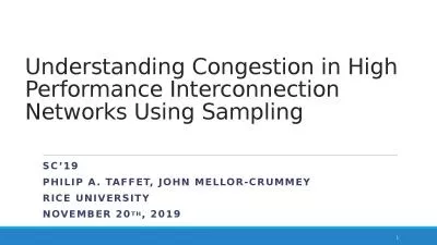 Understanding Congestion in High Performance Interconnection Networks Using Sampling