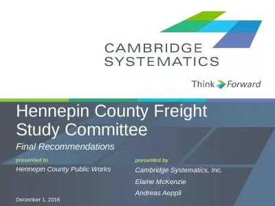 Hennepin County Freight Study Committee