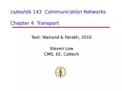 cs / ee /ids 143  Communication Networks