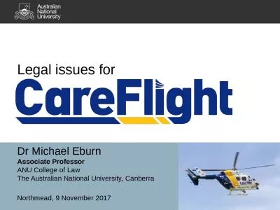 Legal issues for Dr Michael Eburn