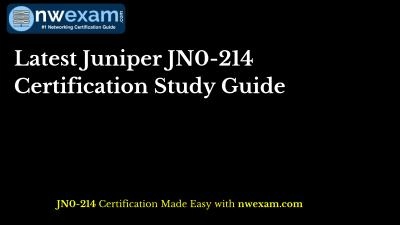 Latest Juniper JN0-214 Certification Study Guide