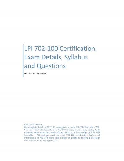 LPI 702-100 Certification: Exam Details, Syllabus and Questions