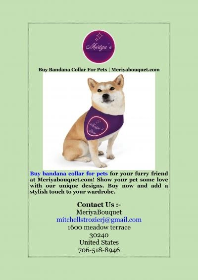 Buy Bandana Collar For Pets | Meriyabouquet.com