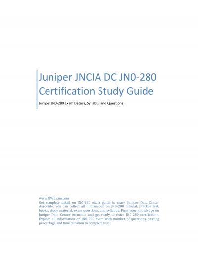 Juniper JNCIA DC JN0-280 Certification Study Guide