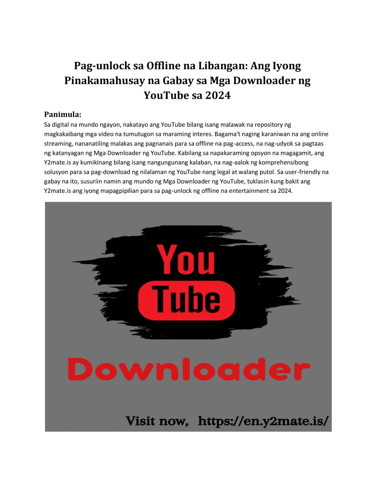 PDF-Ang Iyong Pinakamahusay na Gabay sa Mga Downloader ng YouTube sa 2024