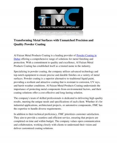 Transforming Metal Surfaces with Unmatched Precision and Quality Powder Coating   