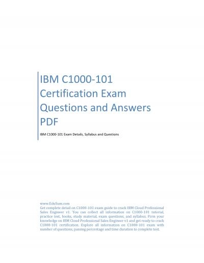 IBM C1000-101 Certification Exam Questions and Answers PDF