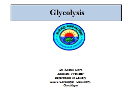 Glycolysis Dr.  Keshav  Singh