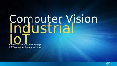 Computer Vision Industrial IoT