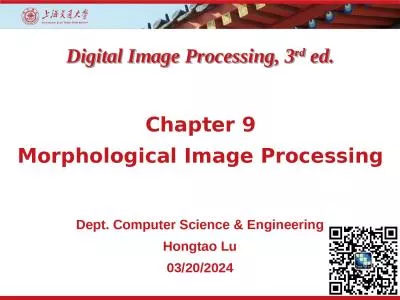 Chapter 9 Morphological Image Processing
