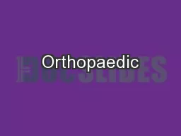 Orthopaedic