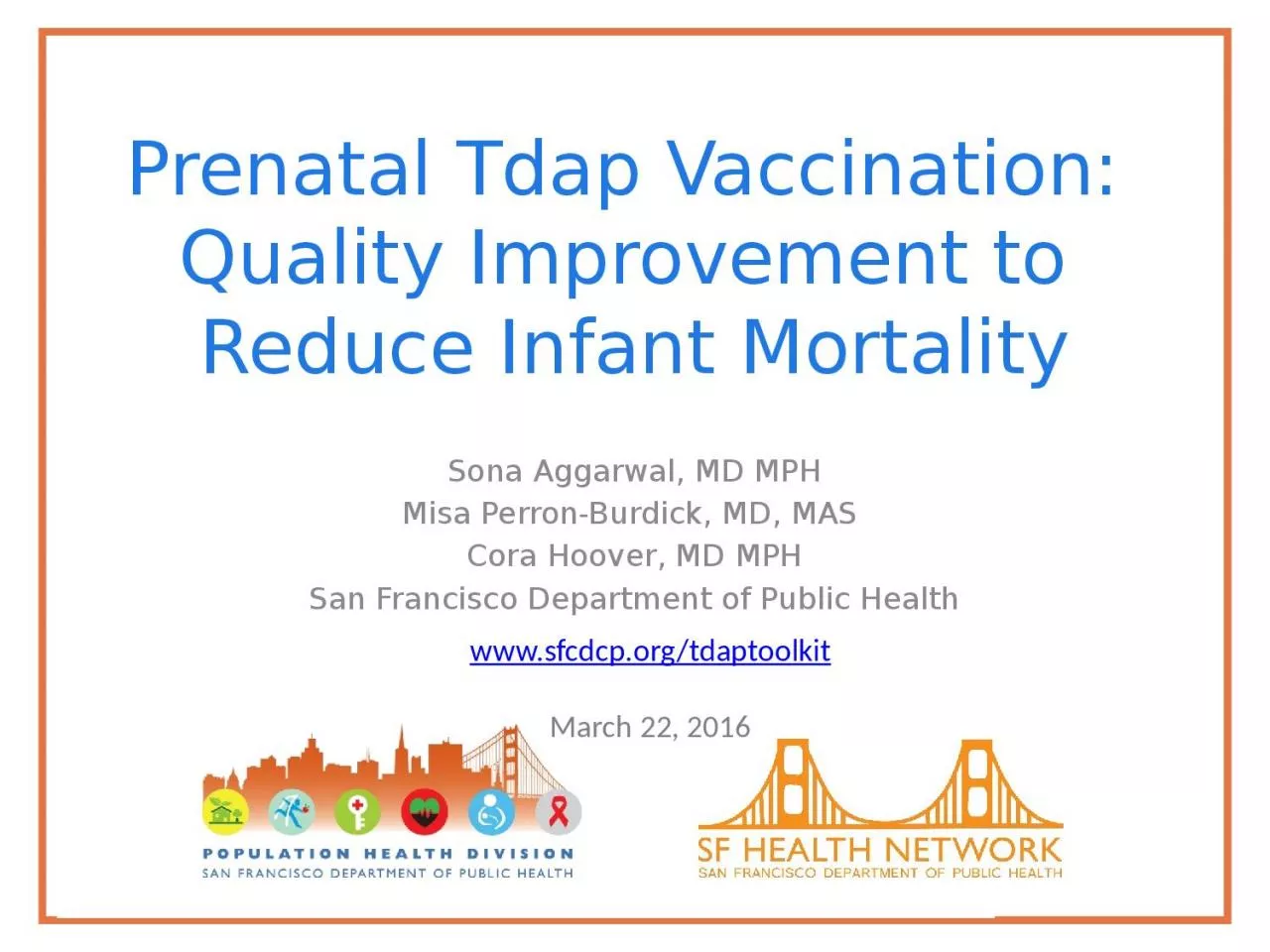 Prenatal  Tdap  Vaccination: