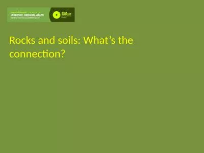 Rocks and soils: What’s the connection?