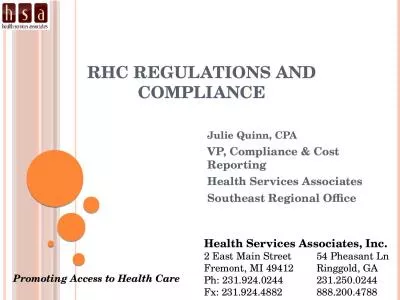 RHC Regulations and Compliance