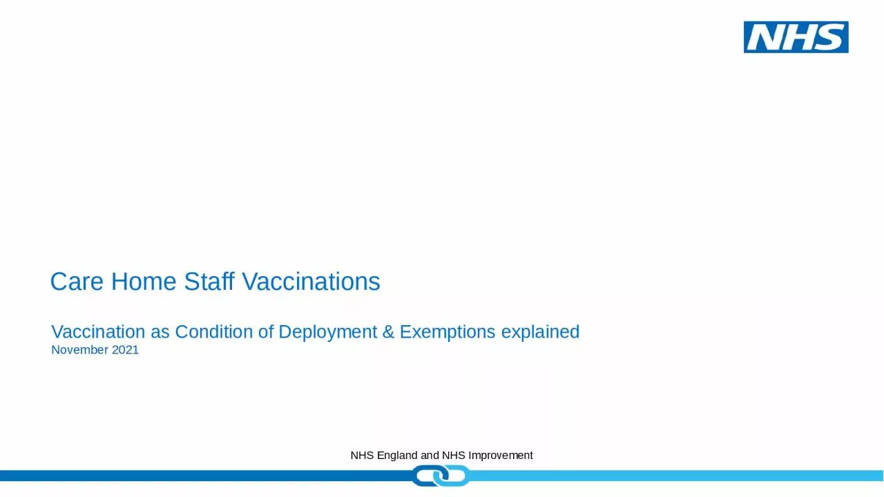 Care Home Staff Vaccinations