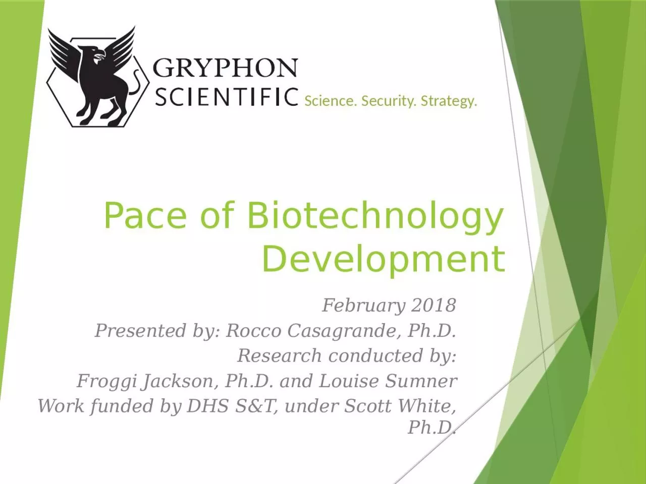Pace of Biotechnology Development