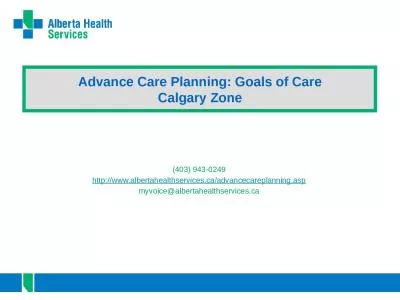 Advance Care Planning: Goals of Care