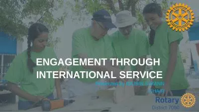 Engagement through  international service
