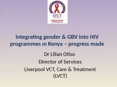 Integrating  gender & GBV