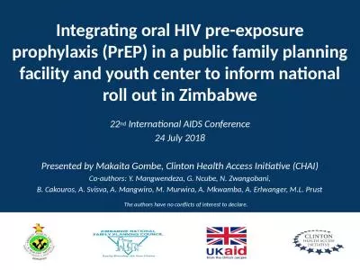 Integrating oral HIV pre-exposure prophylaxis (
