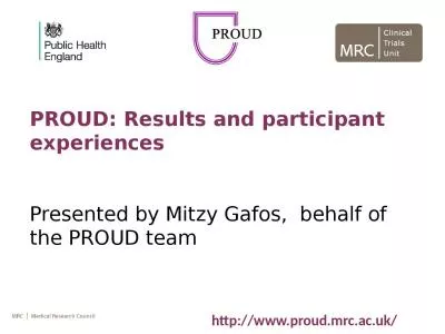 PROUD: Results and participant experiences