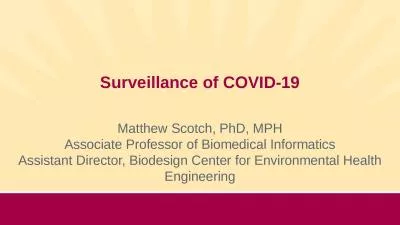 Surveillance of COVID-19