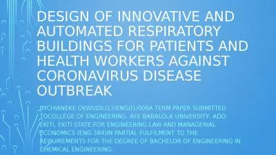 DESIGN OF INNOVATIVE AND AUTOMATED RESPIRATORY BUILDINGS FOR PATIENTS AND HEALTH WORKERS AGAINST CO