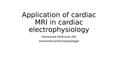 Application of cardiac MRI