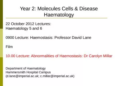 22  October 2012  Lectures