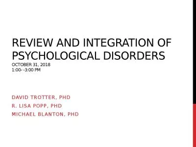 Review and Integration of psychological Disorders