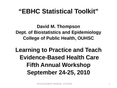 “EBHC Statistical Toolkit”