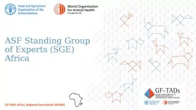ASF Standing Group of Experts (SGE) Africa
