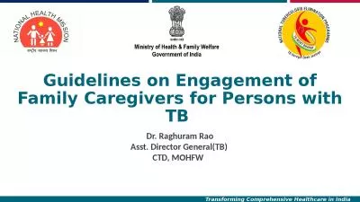 Guidelines on Engagement of Family Caregivers for Persons with TB