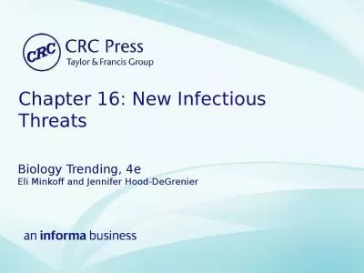 Chapter 16: New Infectious Threats