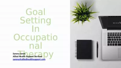 Goal Setting In Occupational Therapy